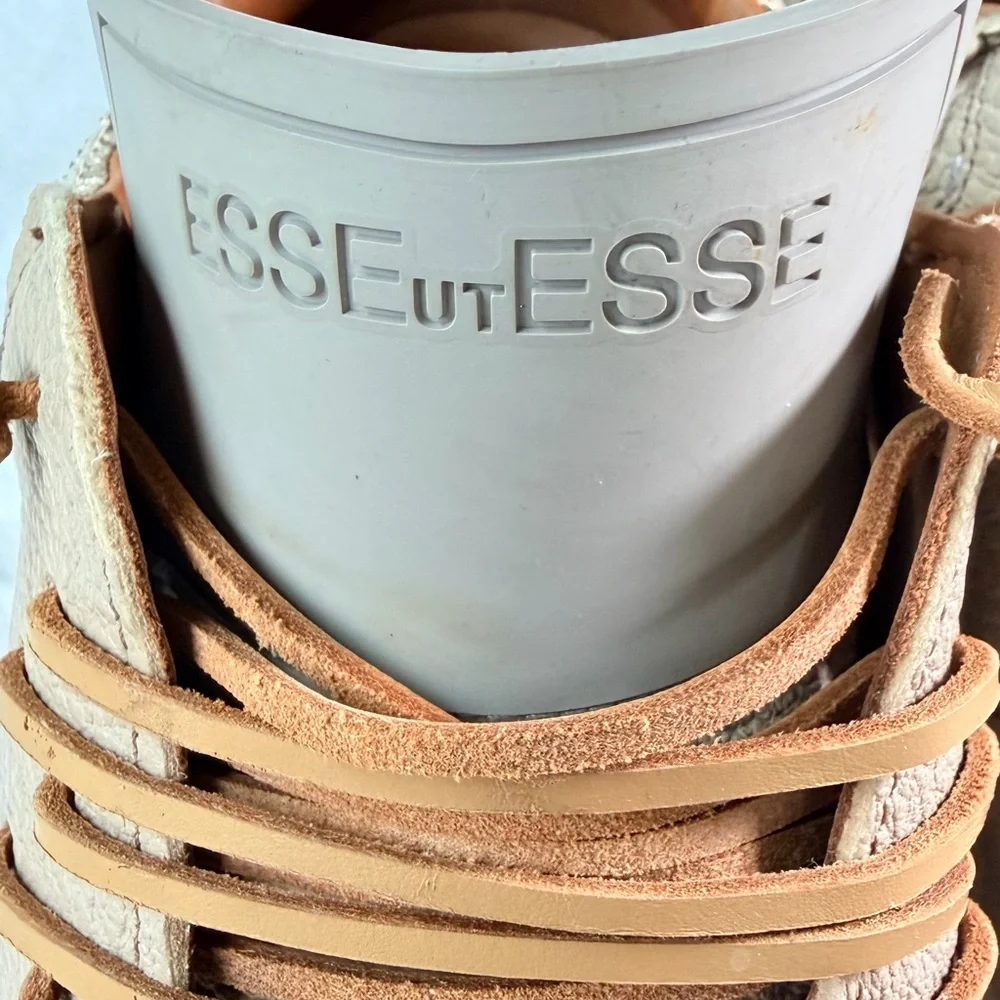 Men's‎ Beige Leather Sneakers